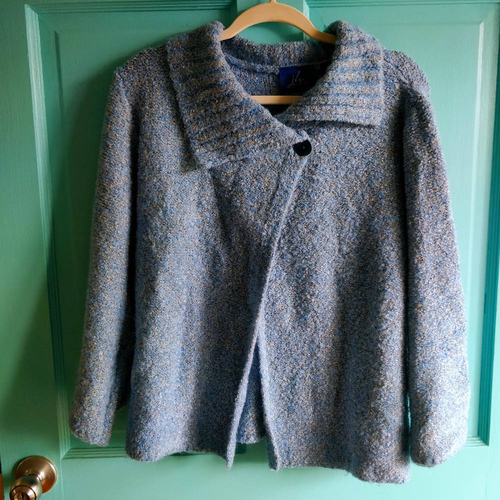 🔥B2G1 Cornflower Blue w Metallic Gold Sweater